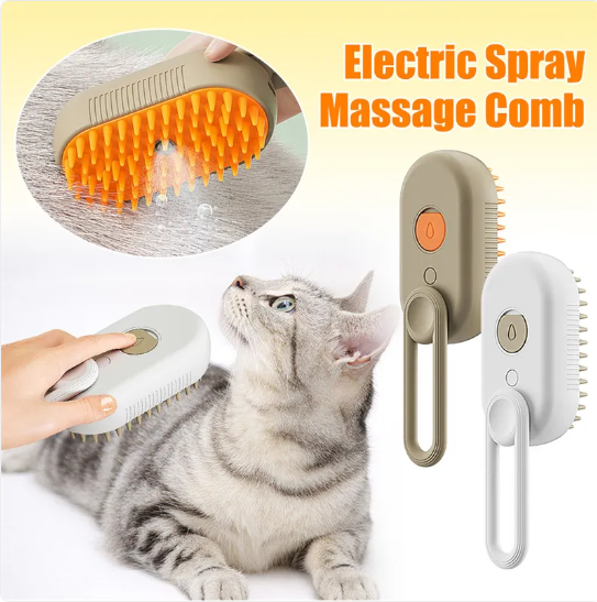 3-in-1 Electric Pet Grooming Brush – Steam Grooming Tool for Dogs & Cats