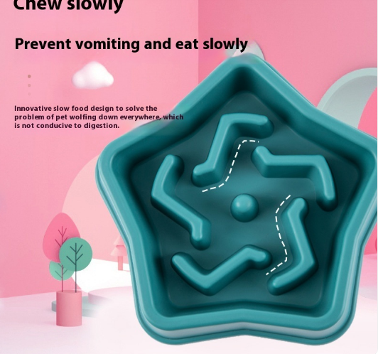 Pet Slow Feeder Bowl – Anti-Gulping Cat & Dog Feeding Bowl