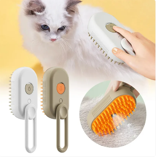 3-in-1 Electric Pet Grooming Brush – Steam Grooming Tool for Dogs & Cats